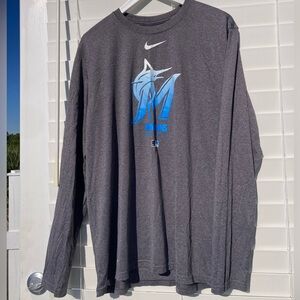 NIKE MLB - Miami Marlins Performance Long Sleeve Dri-FIT T-Shirt - L
